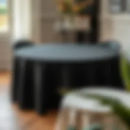 Stylish round table covers in various materials