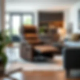 Stylish recliner chair in a modern living room