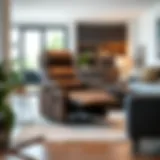 Stylish Recliner in Contemporary Setting Stylish recliner chair in a modern living room