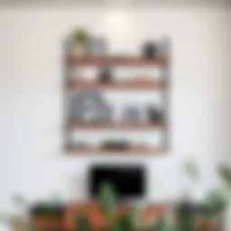 Stylish floating shelf installation showcasing modern decor