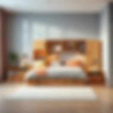 Stylish bed with storage solutions