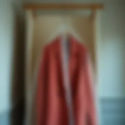 Elegant dust cover protecting a stylish coat