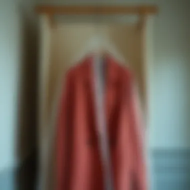 Elegant dust cover protecting a stylish coat