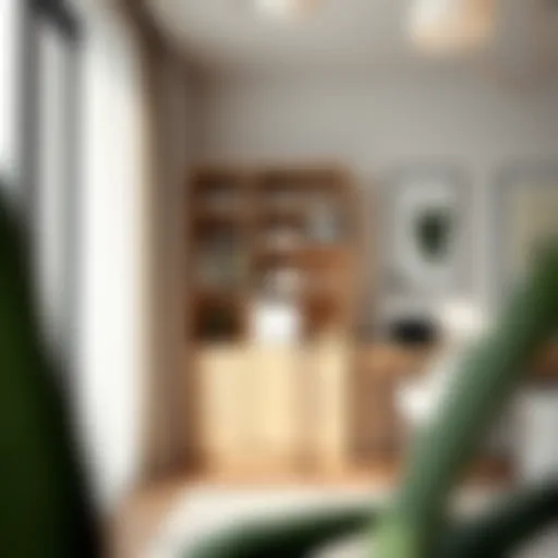 Modern file cabinet design in a minimalistic office