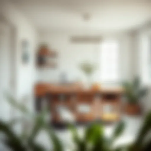 Elegant laundry room table blending functionality with modern design