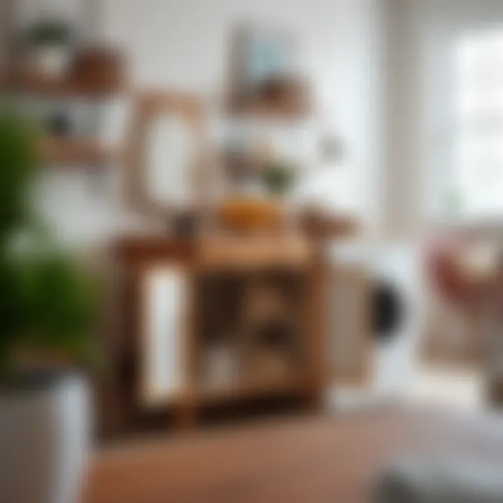 Space-saving laundry table with innovative storage solutions