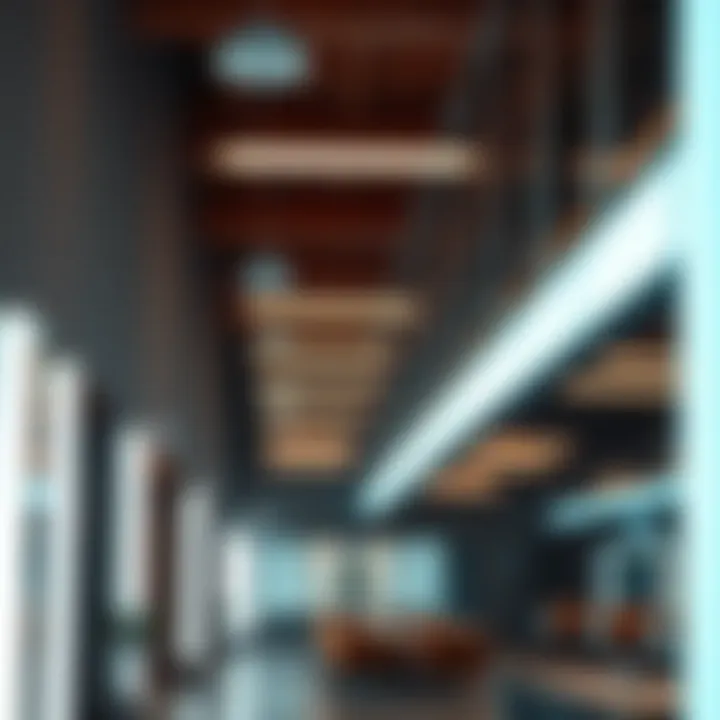 Creative Use of Long LED Lights in Commercial Design Artistic display of long LED lights in a commercial space