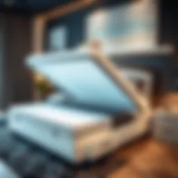 Stylish mattress base with integrated storage drawers