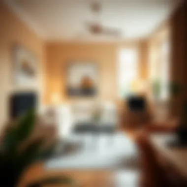 Harmonious color palette in a small living space