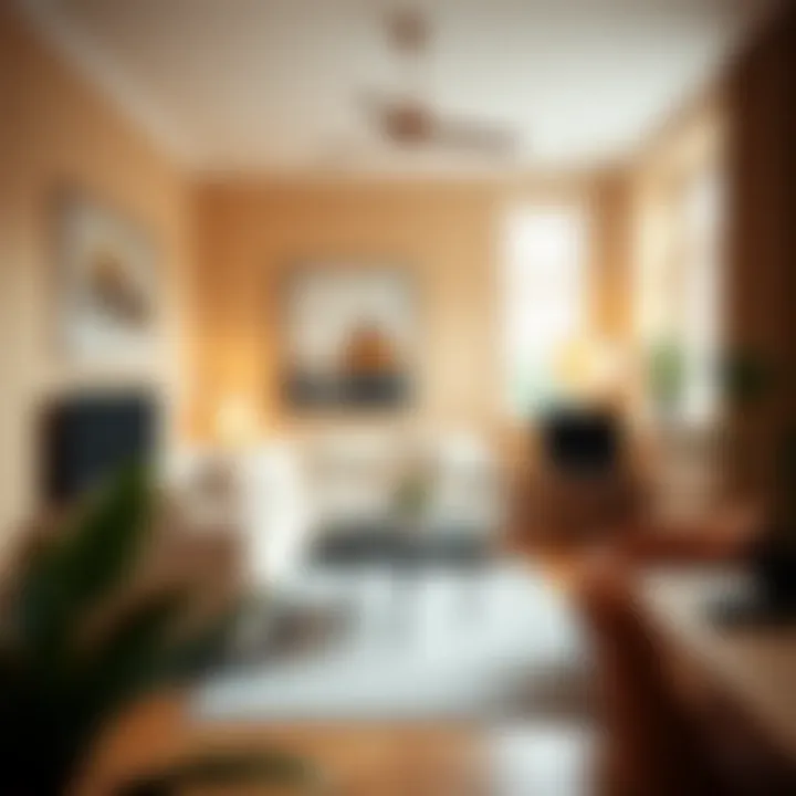 Harmonious color palette in a small living space