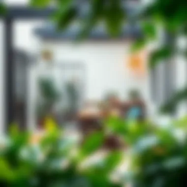 Efficient layout of small patio showcasing optimal space usage.