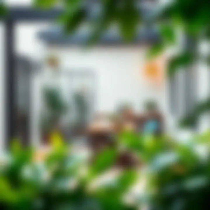 Efficient layout of small patio showcasing optimal space usage.