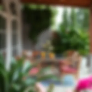 Stylish small patio dining setup with elegant furniture.