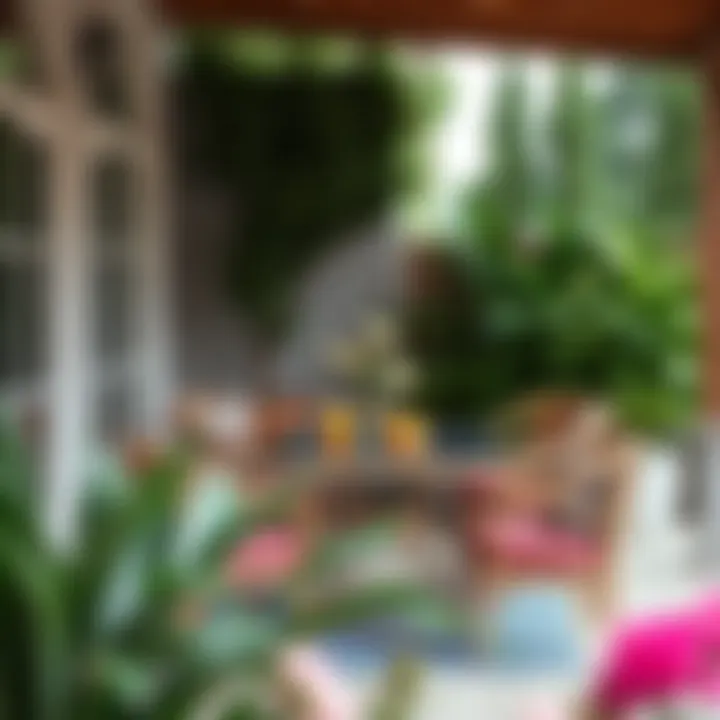 Stylish small patio dining setup with elegant furniture.