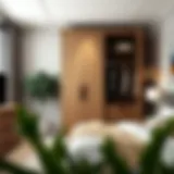 Elegant corner wardrobe closet showcasing modern design