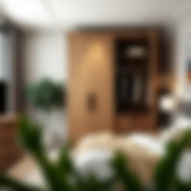 Elegant corner wardrobe closet showcasing modern design