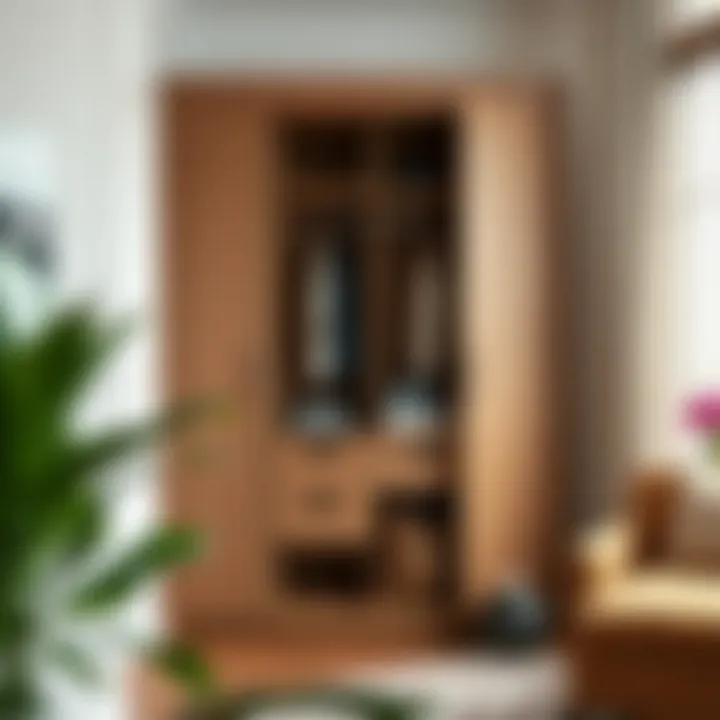 Stylish corner wardrobe with various material choices