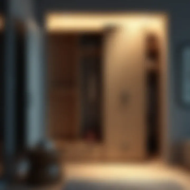 Modern Slim Broom Closet Cabinet Sleek slim broom closet cabinet design with modern finishes