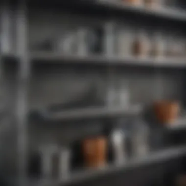 Durable Materials for Longevity Close-up of durable metal shelf materials