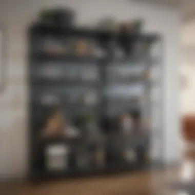 Enhancing Modern Interiors with Metal Shelves Stylish metal shelves enhancing a modern living space