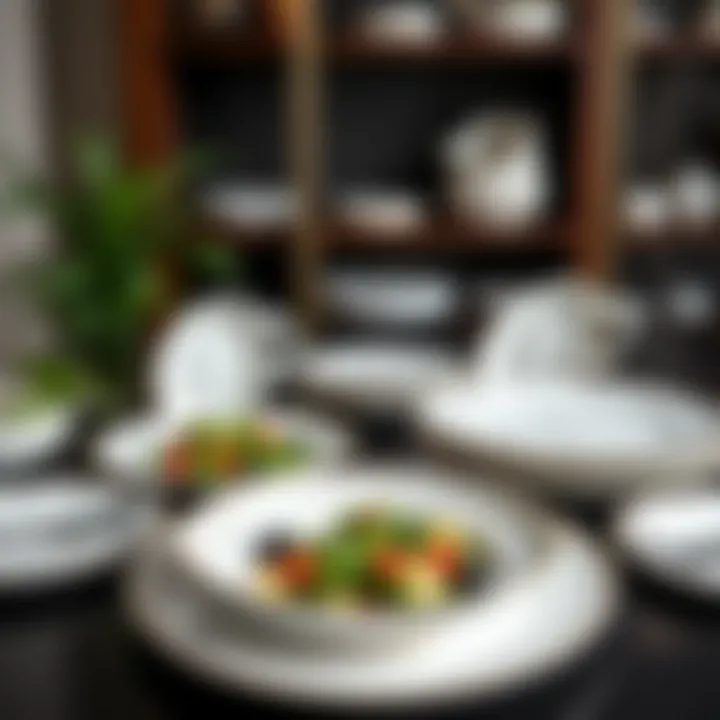 Elegant Assortment of Microwave Safe Salad Plates Elegant display of assorted salad plates showcasing modern designs