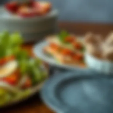 Variety of Materials for Salad Plate Durability Close-up view of diverse materials used in salad plate construction