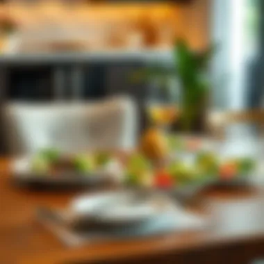 Chic Dining Setup with Microwave Safe Salad Plates Stylish dining setup featuring microwave safe salad plates