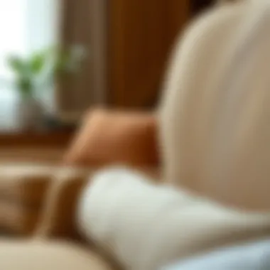 Close-up of chair materials emphasizing comfort and support