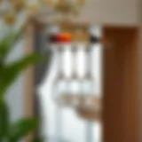 Elegant under cabinet wine glass rack showcasing modern design