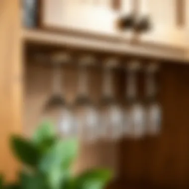 Rustic Finish Wine Glass Storage Solution Stylish wine glass storage solution with a rustic finish