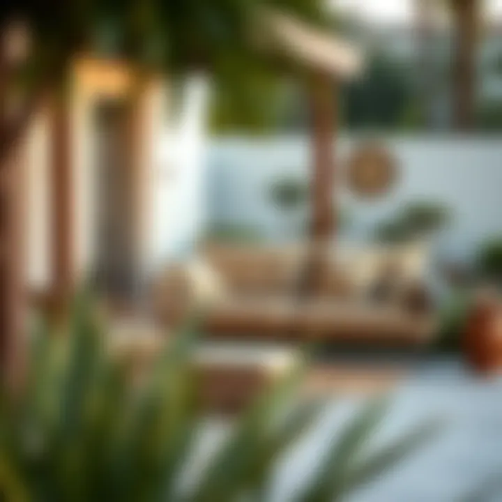 Elegant outdoor couch 2 seater on a patio