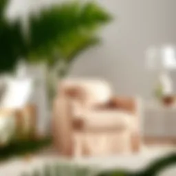 Elegant oversized chair with a stylish slip cover