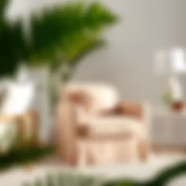 Elegant oversized chair with a stylish slip cover