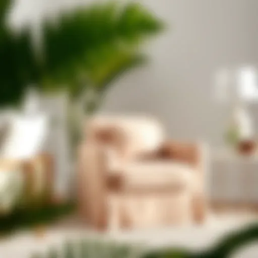 Elegant oversized chair with a stylish slip cover