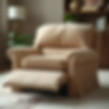 Elegant Oversized Recliner with Slipcover Elegant oversized recliner chair covered with a stylish slipcover