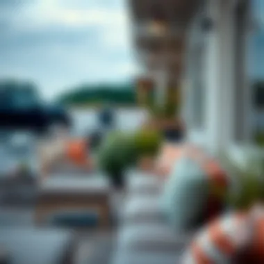 Outdoor seating area showcasing stylish Velcro cushions