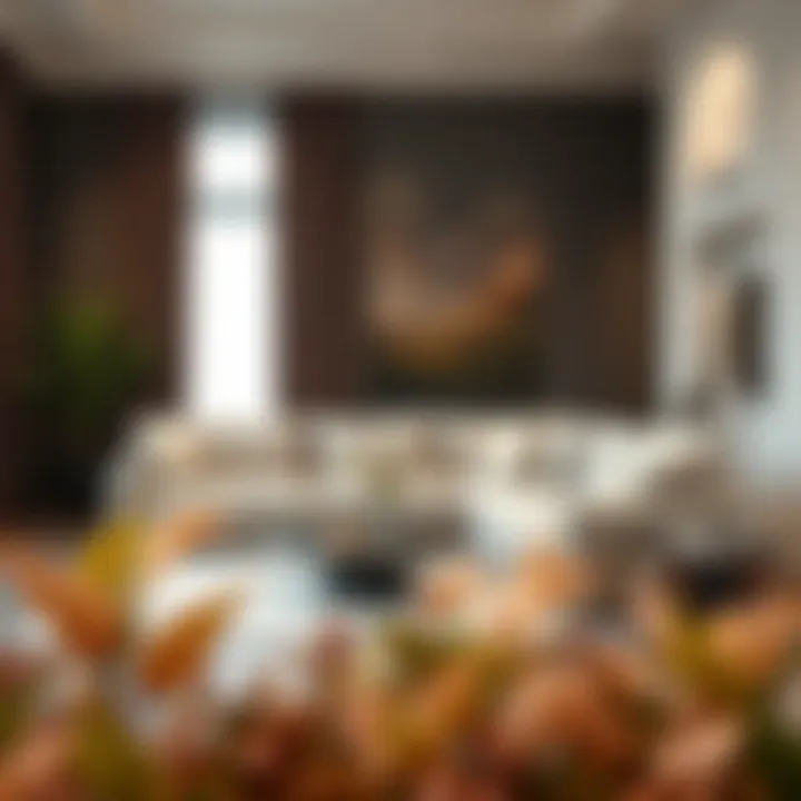 Elegant sectional sofa in a modern living room setting