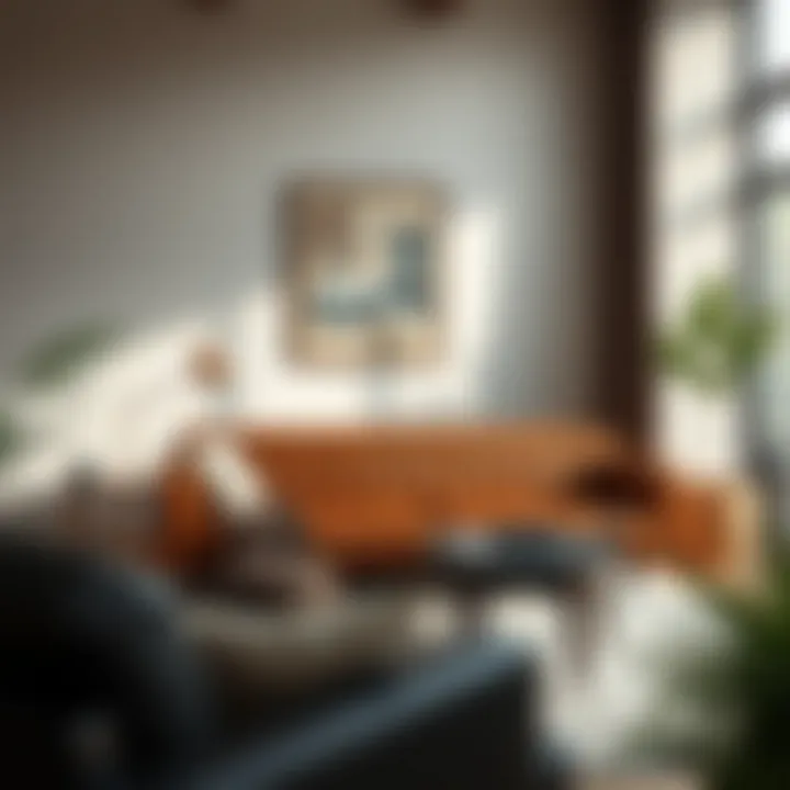 Luxury leather sofa paired with minimalist decor