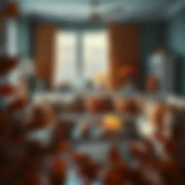 Autumn Serenity: A Living Room Embracing Pumpkin Spice Cozy living room adorned with pumpkin spice candles