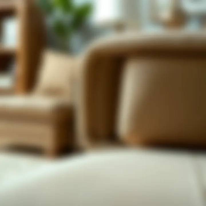 Quality Materials in Discount Furniture Close-up of quality materials used in discount furniture pieces.