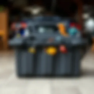 Versatile storage tote organized with essential tools