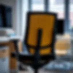 Ergonomic office chair design showcasing lumbar support