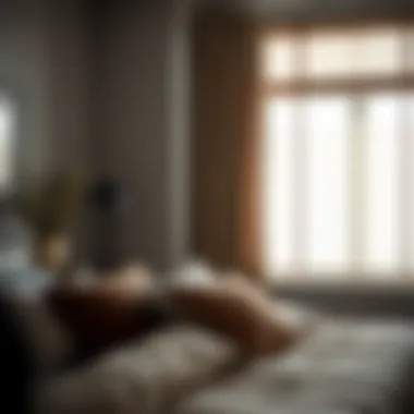 Stylish shades in a cozy bedroom providing privacy and warmth