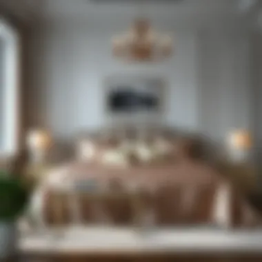 Elegant bedroom decor featuring a silk queen bed set