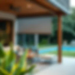 Elegant smart outdoor blinds enhancing a patio space