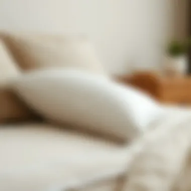 Close-up of a soft memory foam pillow showcasing its contouring features.