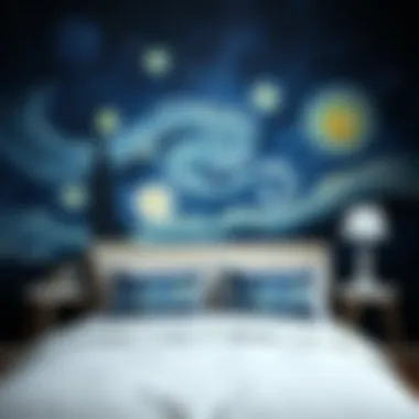 Cosmic starry night bedding design