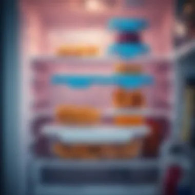 Stackable plastic containers maximizing refrigerator space