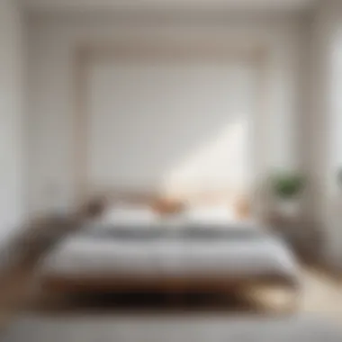 Creative Use of Temporary Bed Frames in Minimalism A creative setup of a temporary bed frame in a minimalist apartment