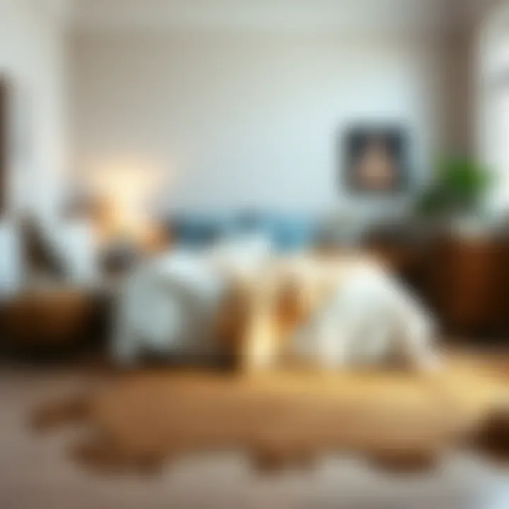 Warmth and Comfort in a Bedroom with a Jute Rug Cozy bedroom setup with a jute rug adding warmth